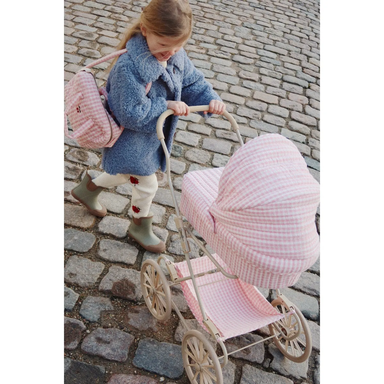 Konges Sl?jd Powder Pink Check Doll Bag