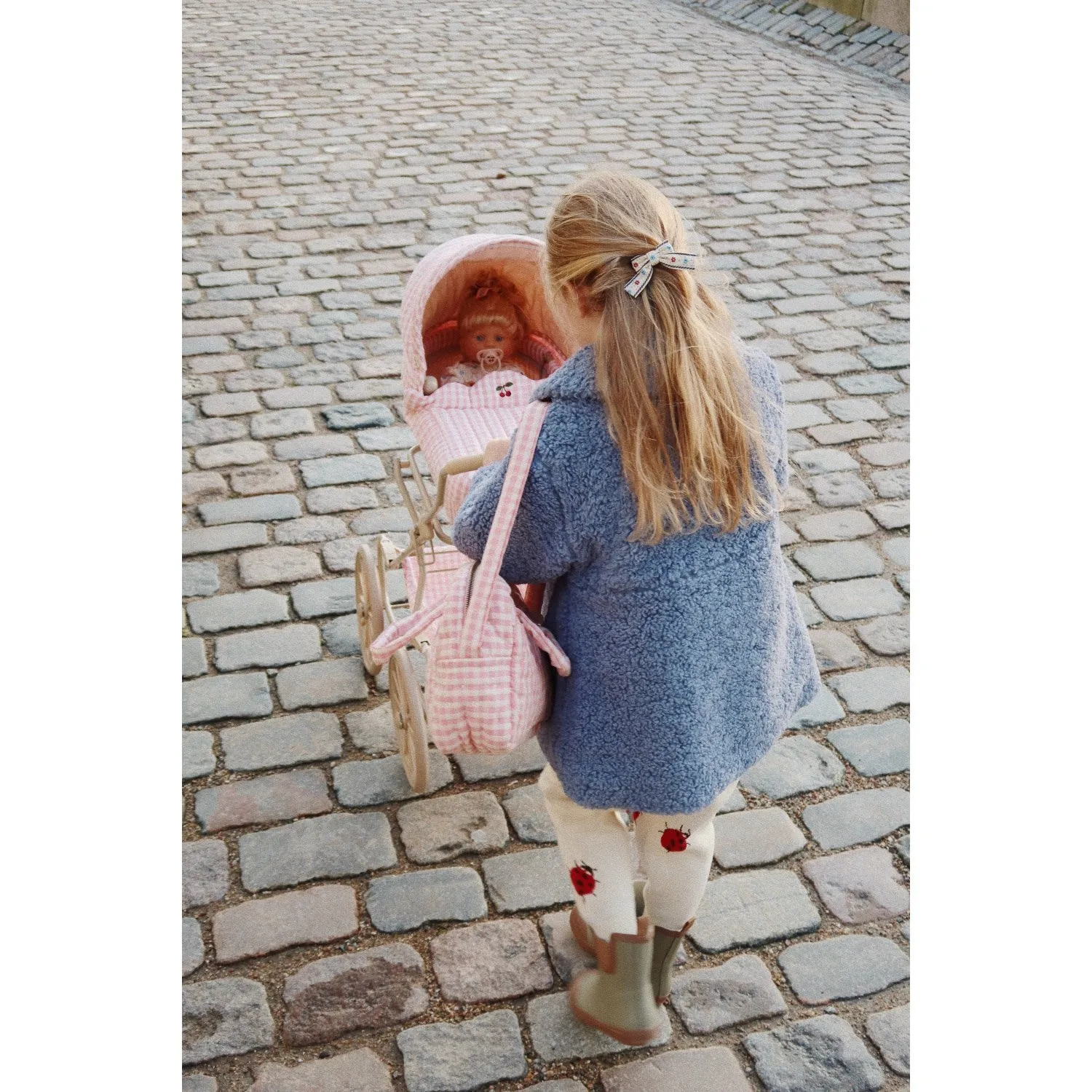 Konges Sl?jd Powder Pink Check Doll Bag