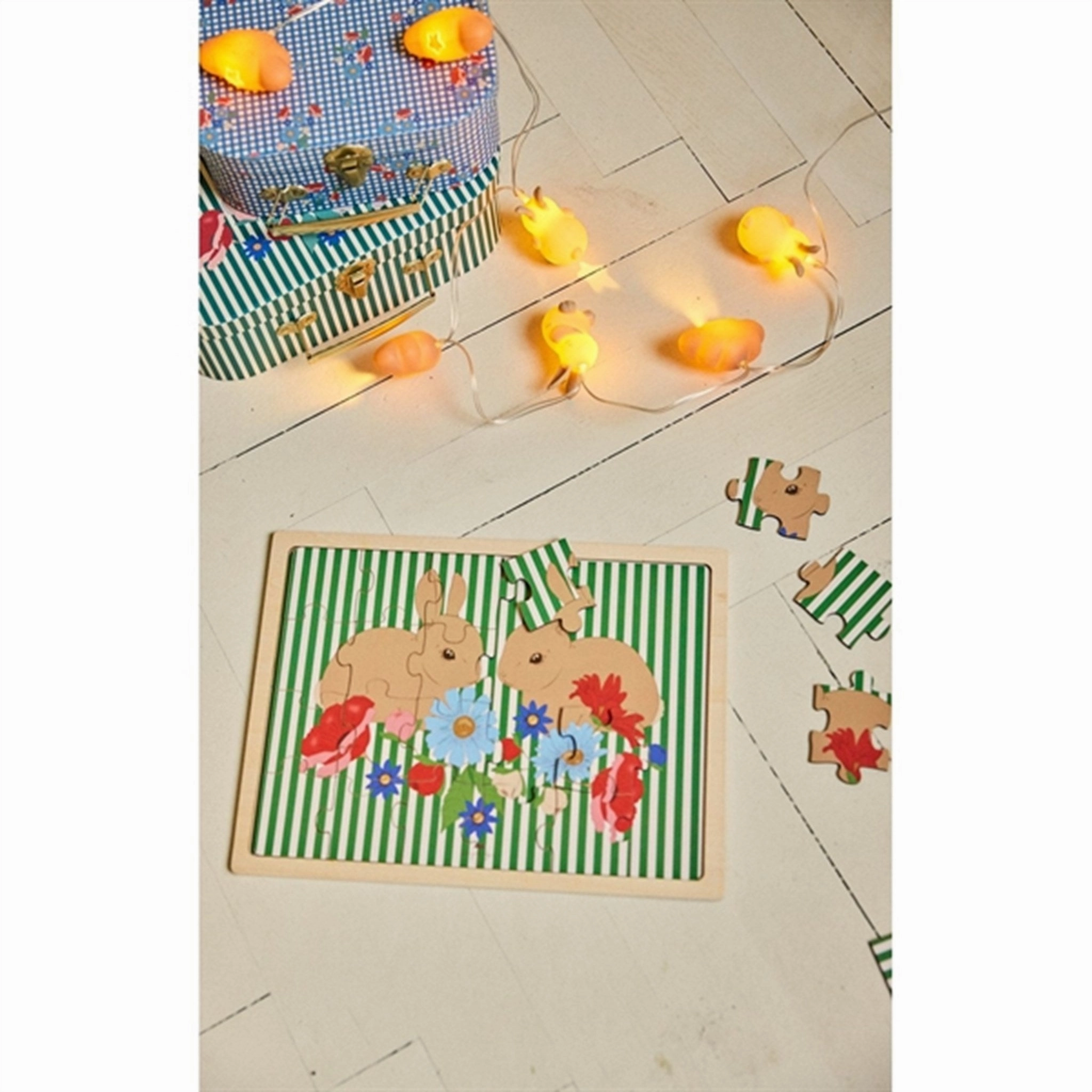 Konges Sljd Bunny Tokki Wooden Bunny Puzzle 24 pcs