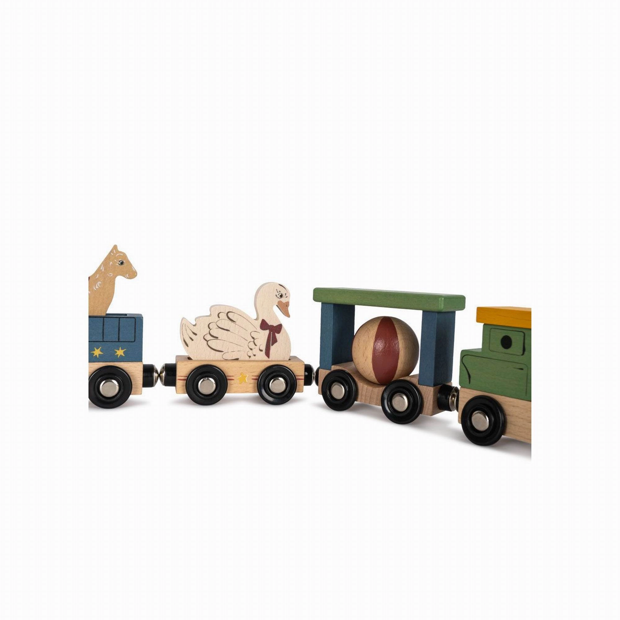 Konges Sljd Wooden Animal Train FSC-Multi