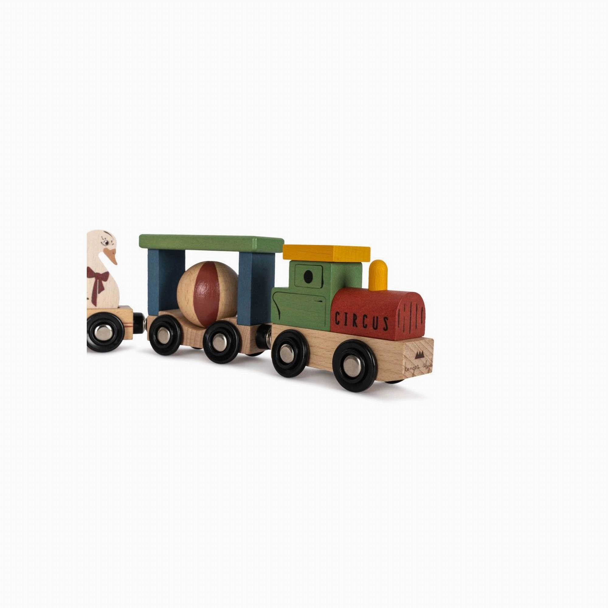 Konges Sljd Wooden Animal Train FSC-Multi