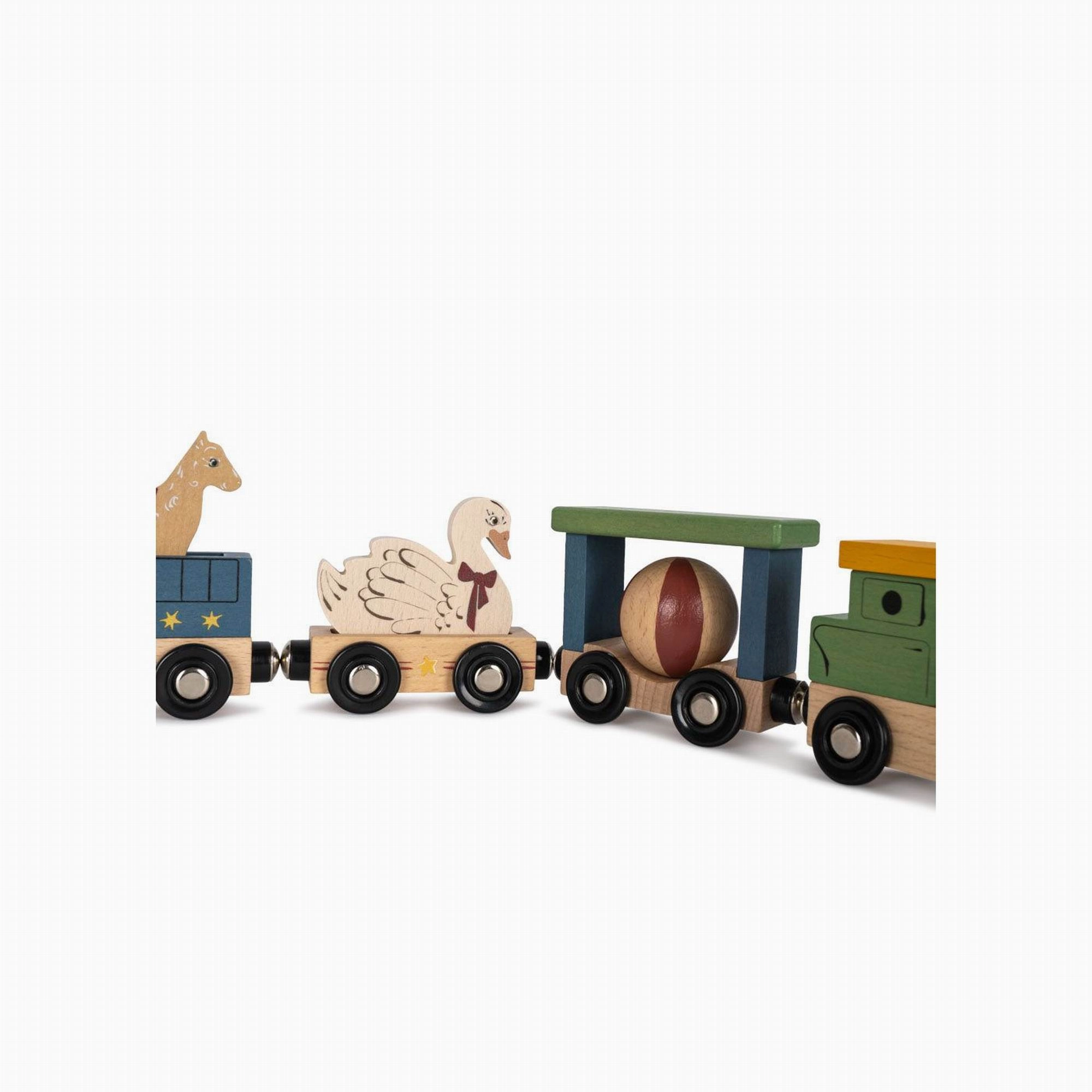 Konges Sljd Wooden Animal Train FSC-Multi