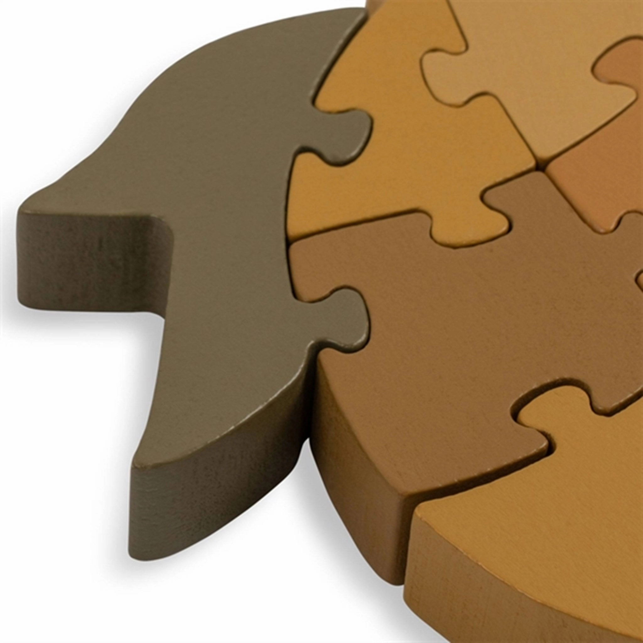 Konges Sljd Wooden Puzzle Numbers Lemon