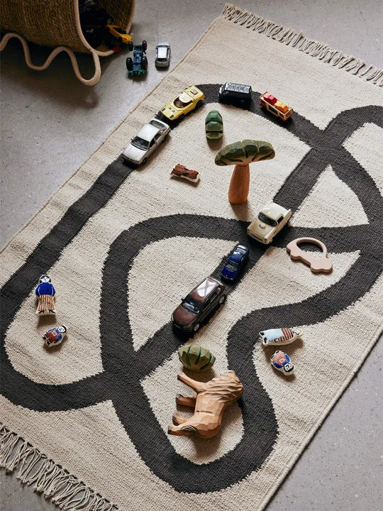 Lane Rug - Off-White/Chocolate