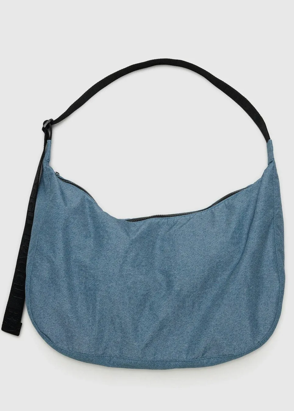 Large Nylon Crescent Bag - Digital Denim