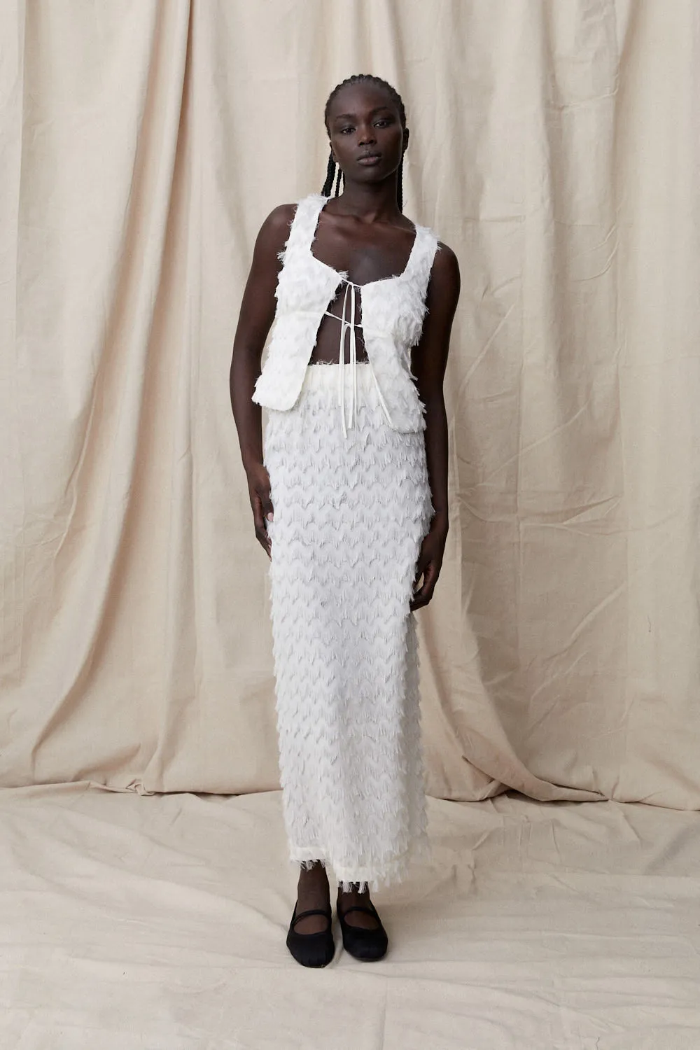Lazlo Tie Top White