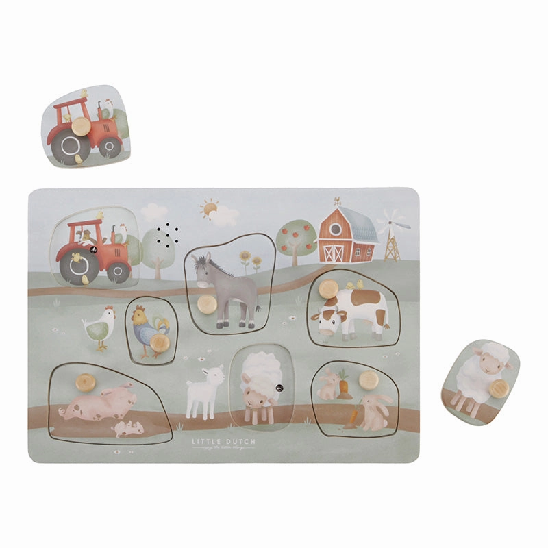 Ld Wooden Sounds Puzzle Little farm