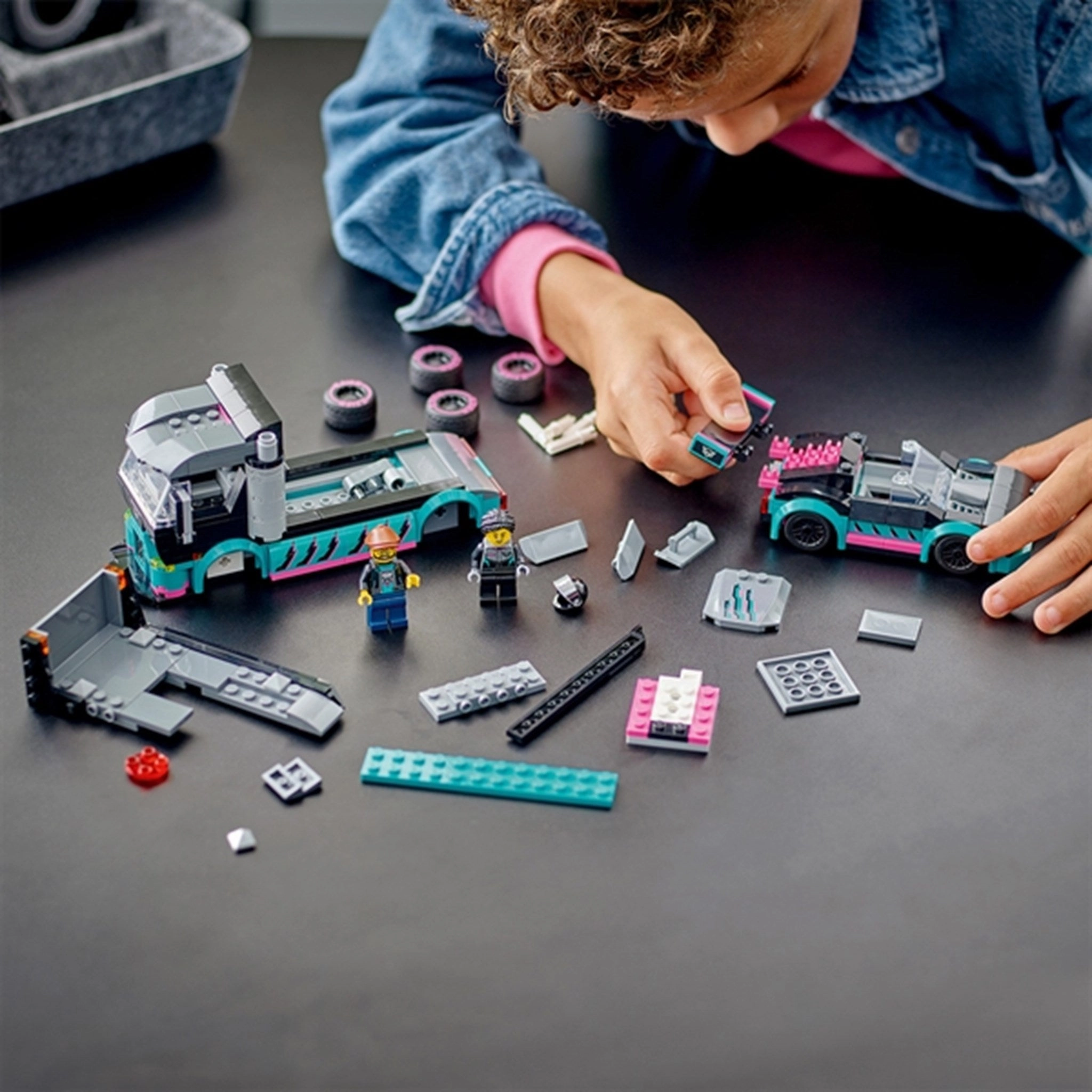LEGO? City Race Car and Car Carrier Truck
