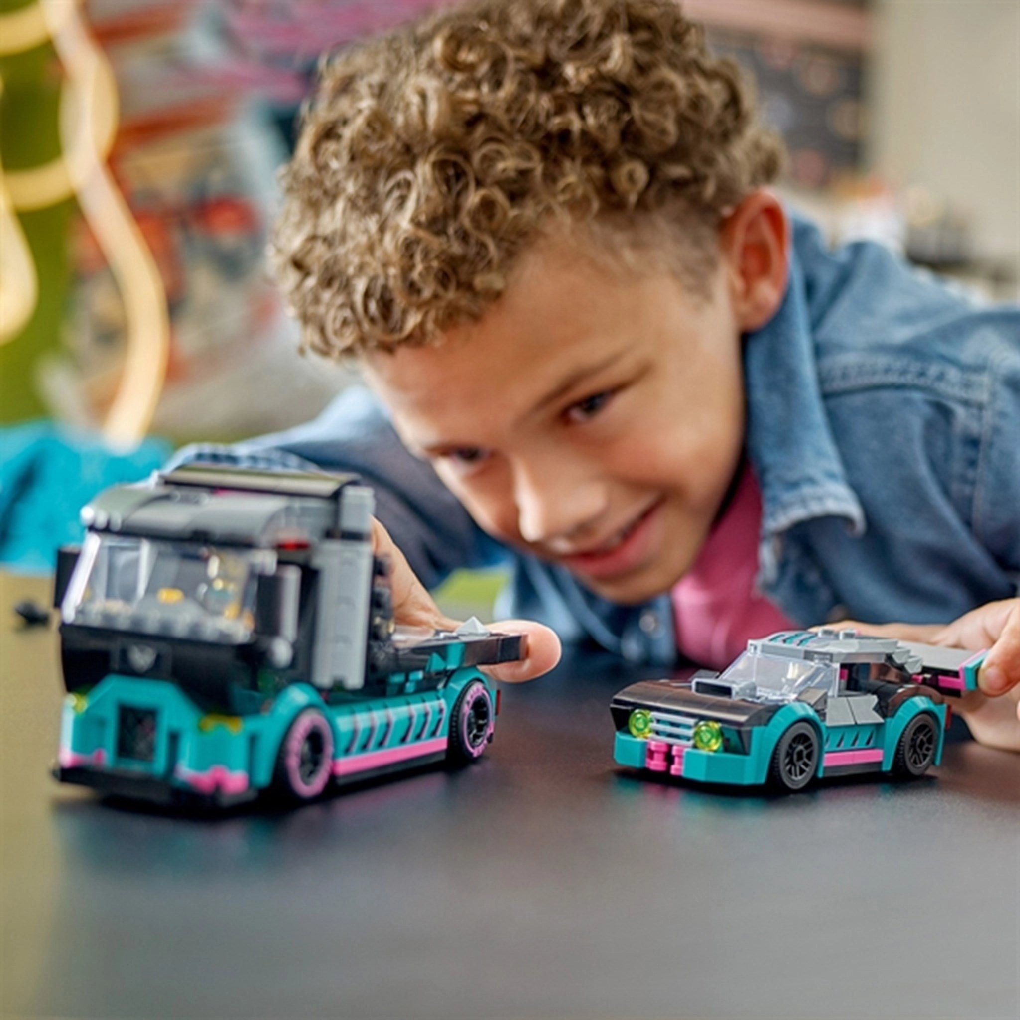LEGO? City Race Car and Car Carrier Truck