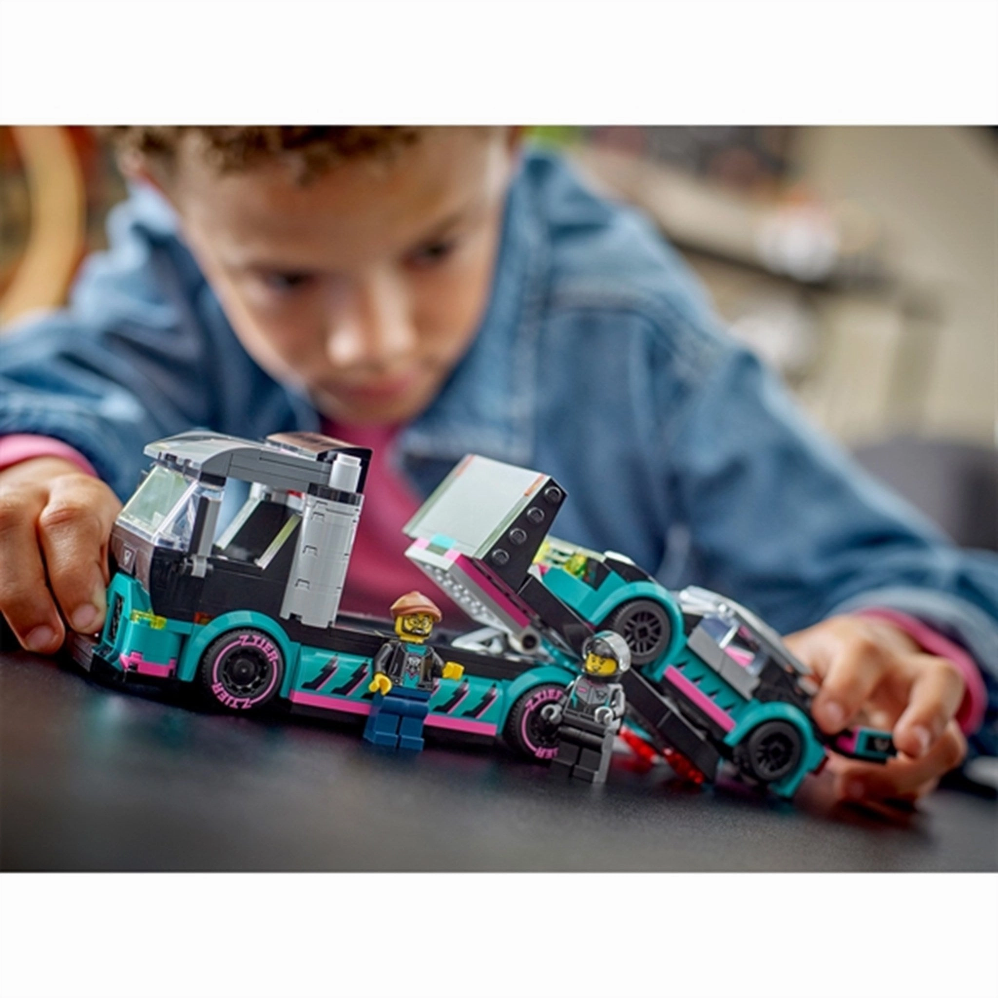 LEGO? City Race Car and Car Carrier Truck