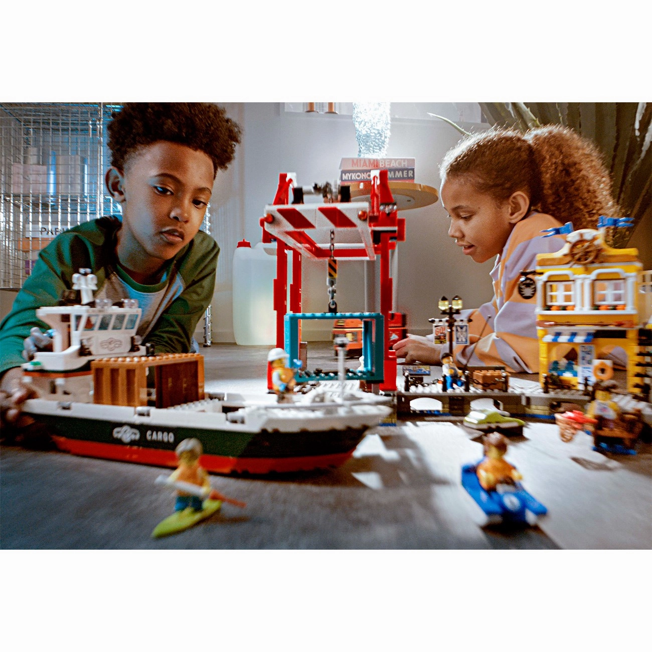 LEGO? City Waterfront with Cargo Ship