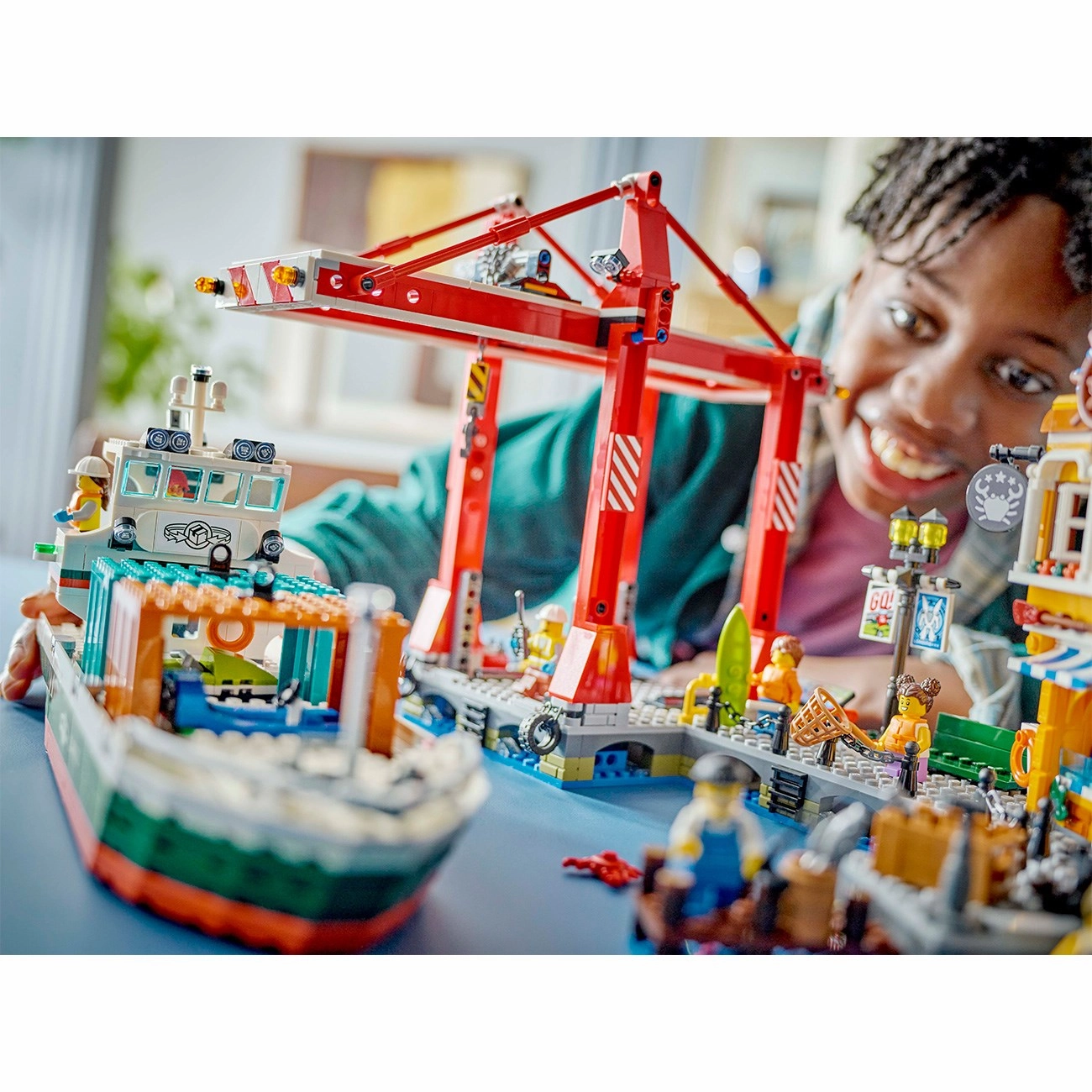 LEGO? City Waterfront with Cargo Ship