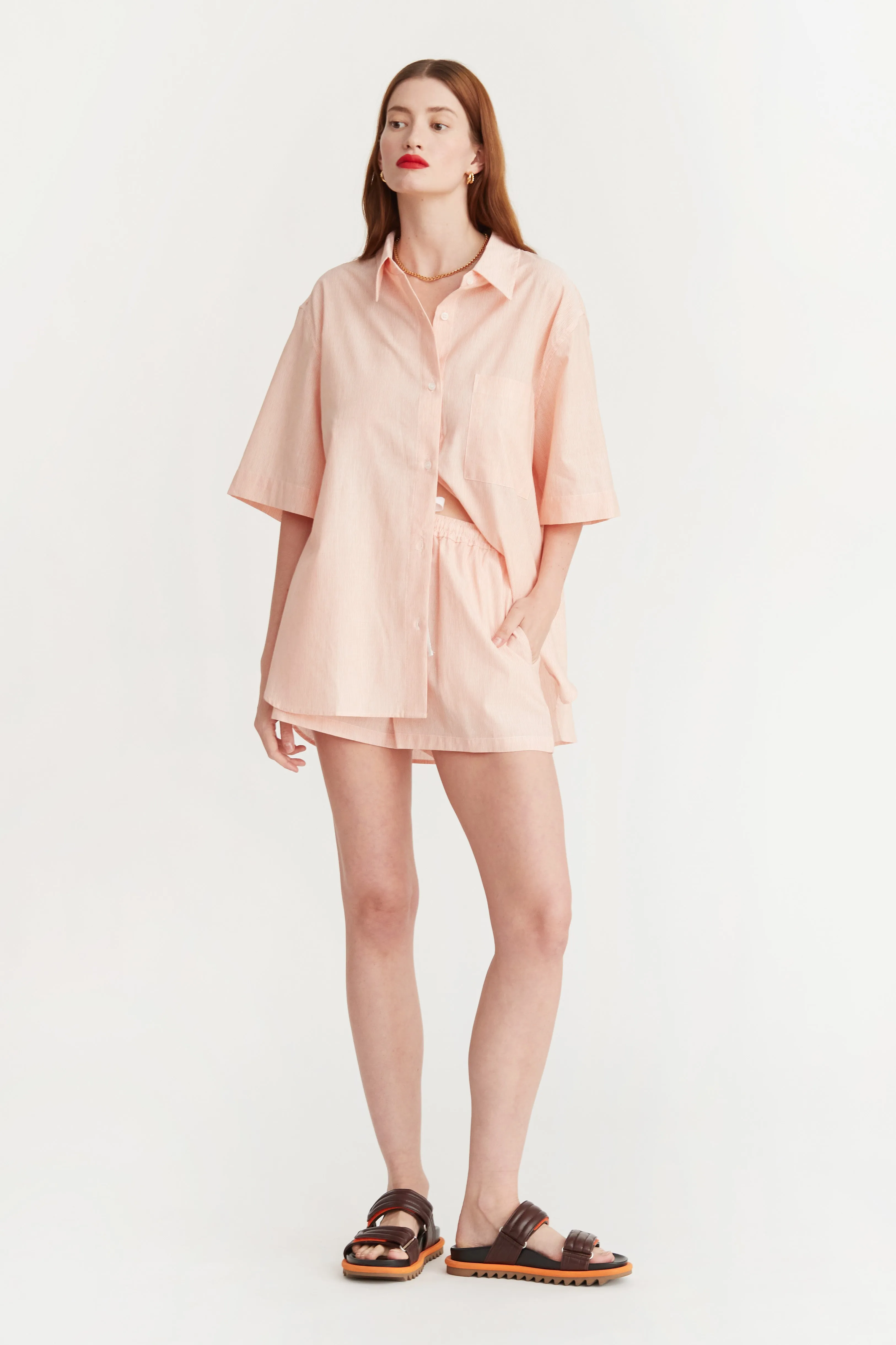 Lennox Top Orange/White Stripe
