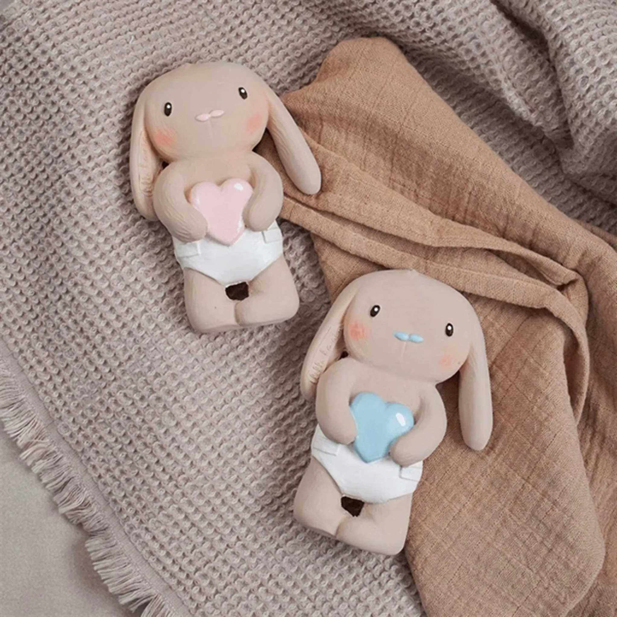 Lille Kanin Teether Mio Light Rose