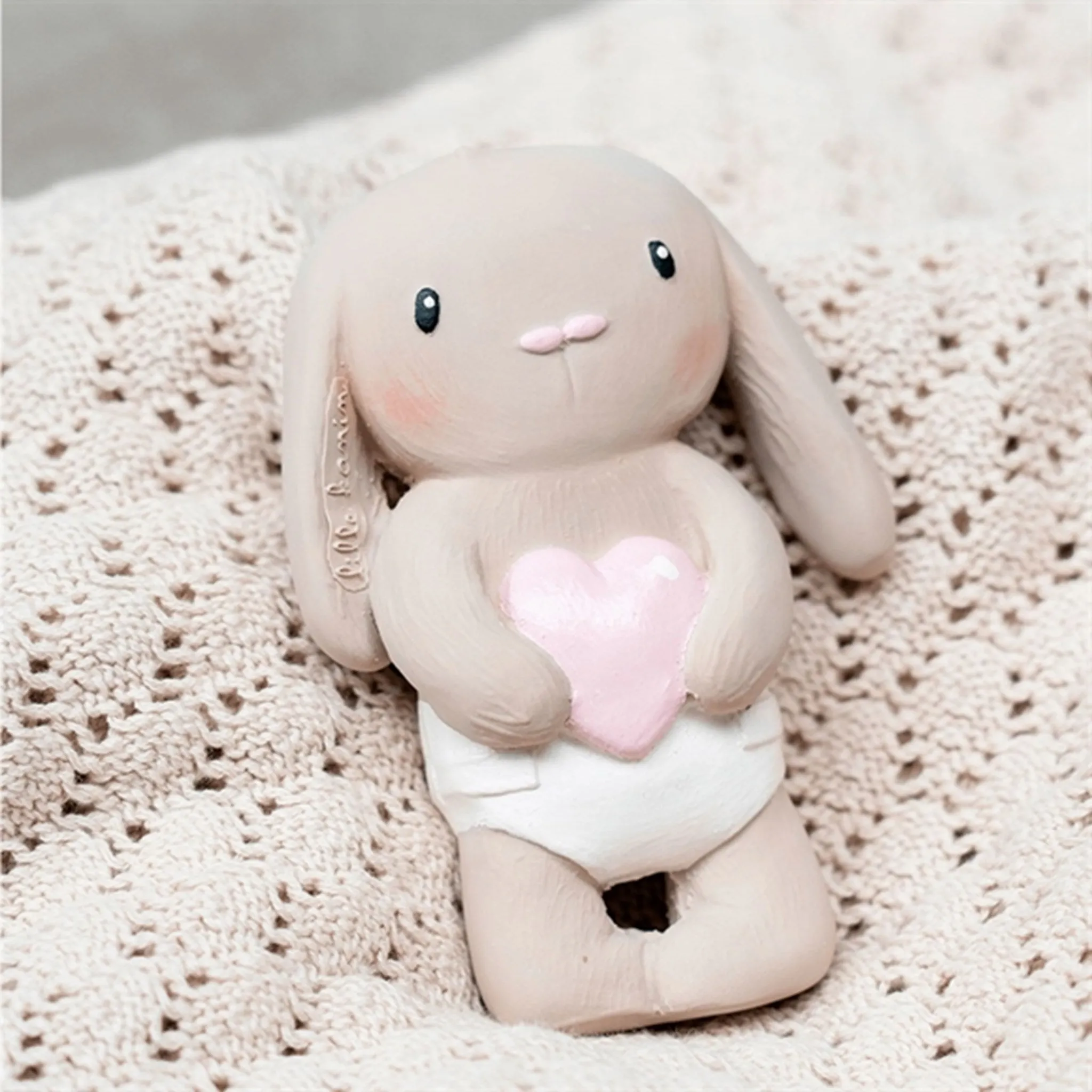 Lille Kanin Teether Mio Light Rose