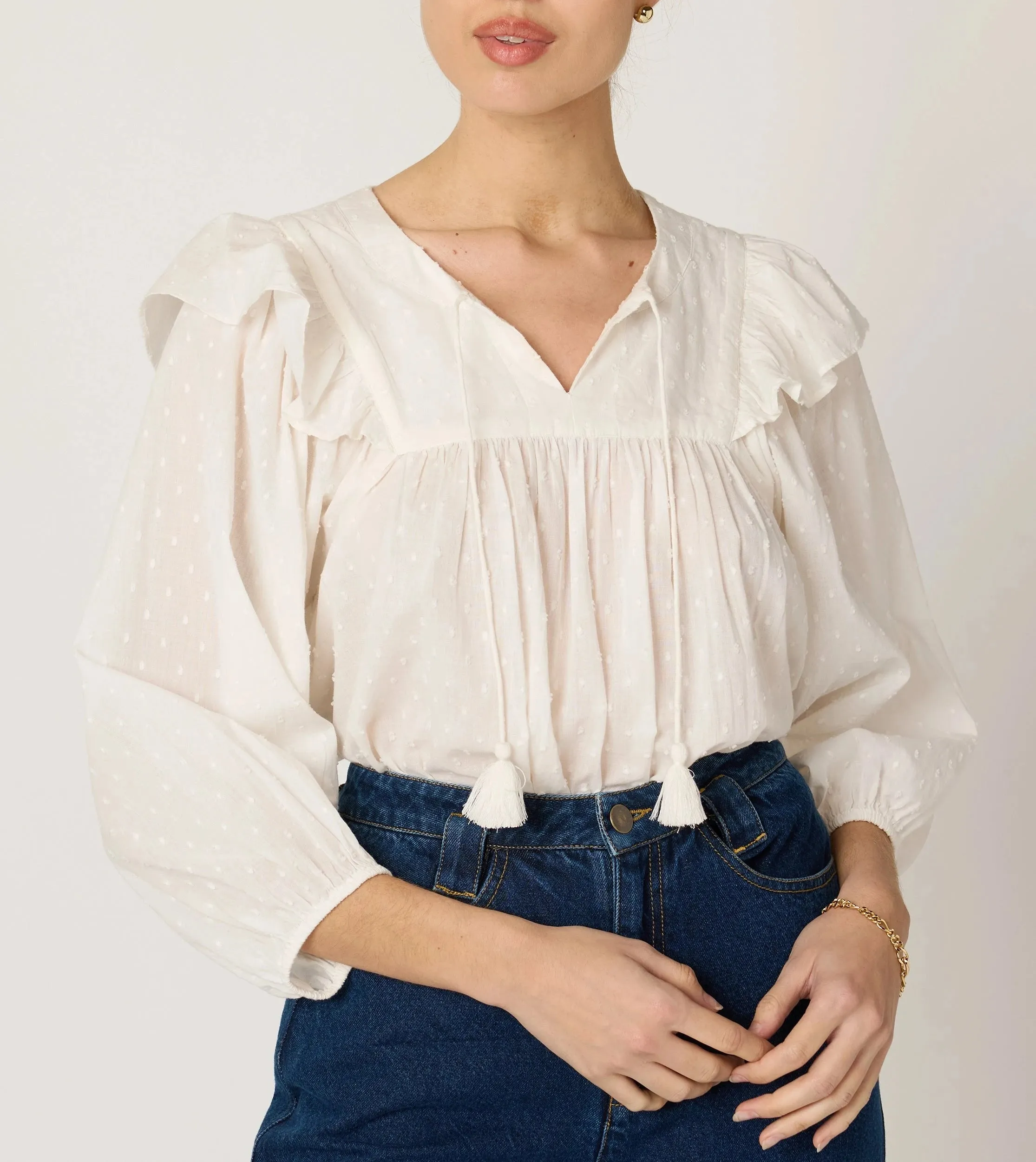 Lina Blouse | Ivory