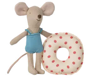 Little Sister Mouse - Beach Mouse W/Float - Red Dot