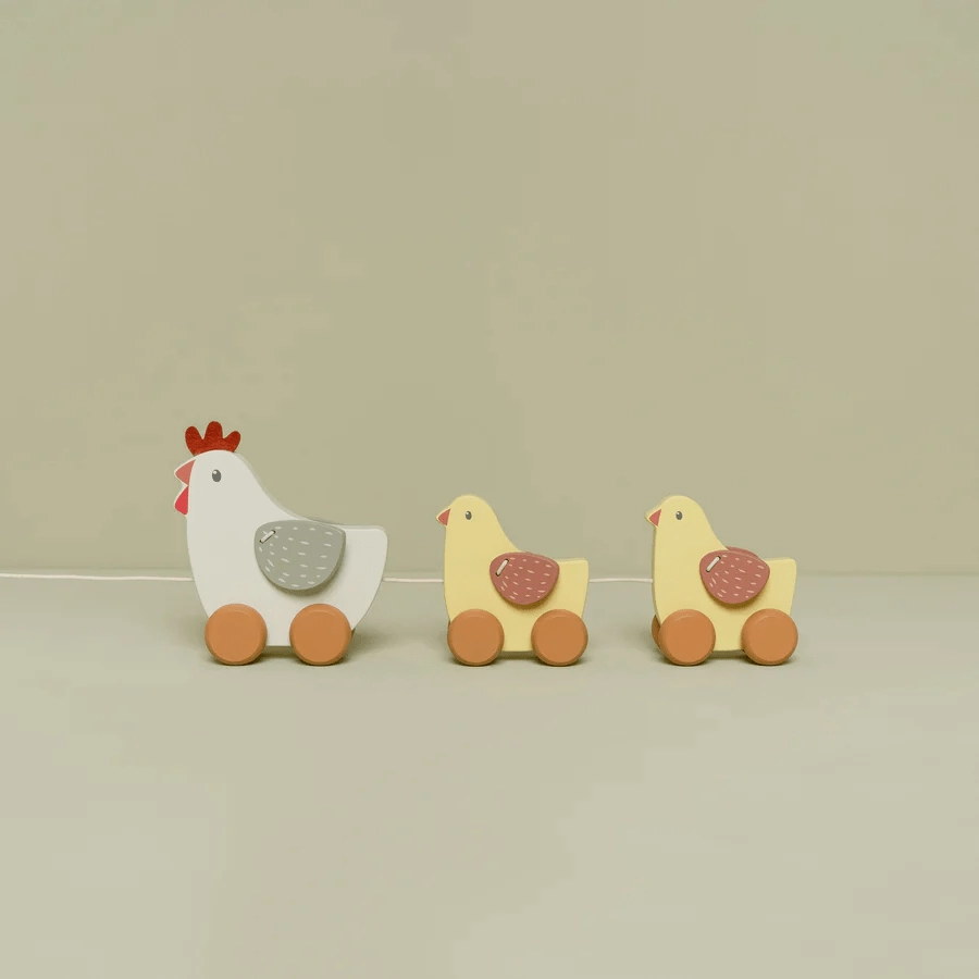 Little Dutch Little Farm Pull Along Chickens