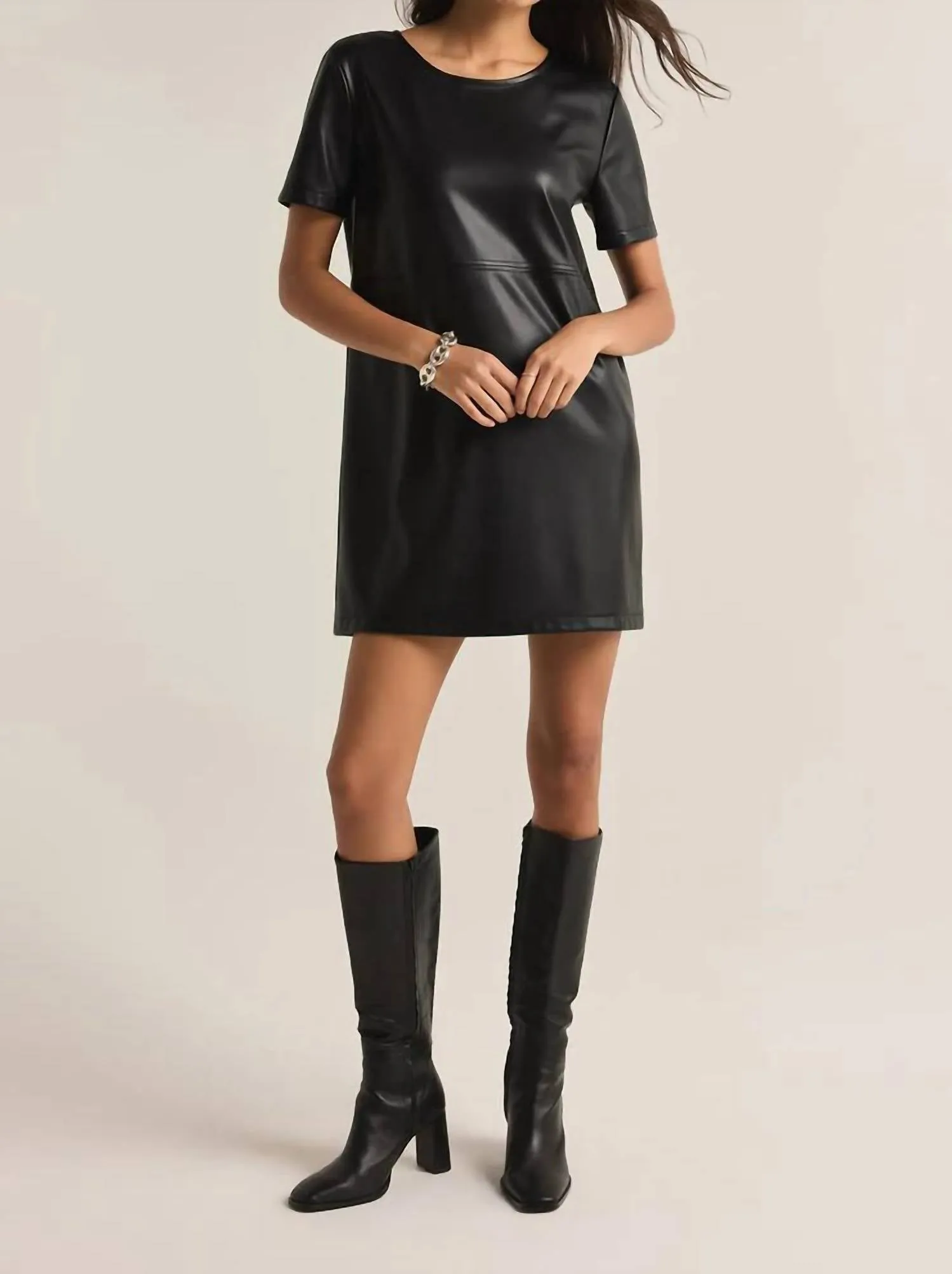 London Faux Leather Dress