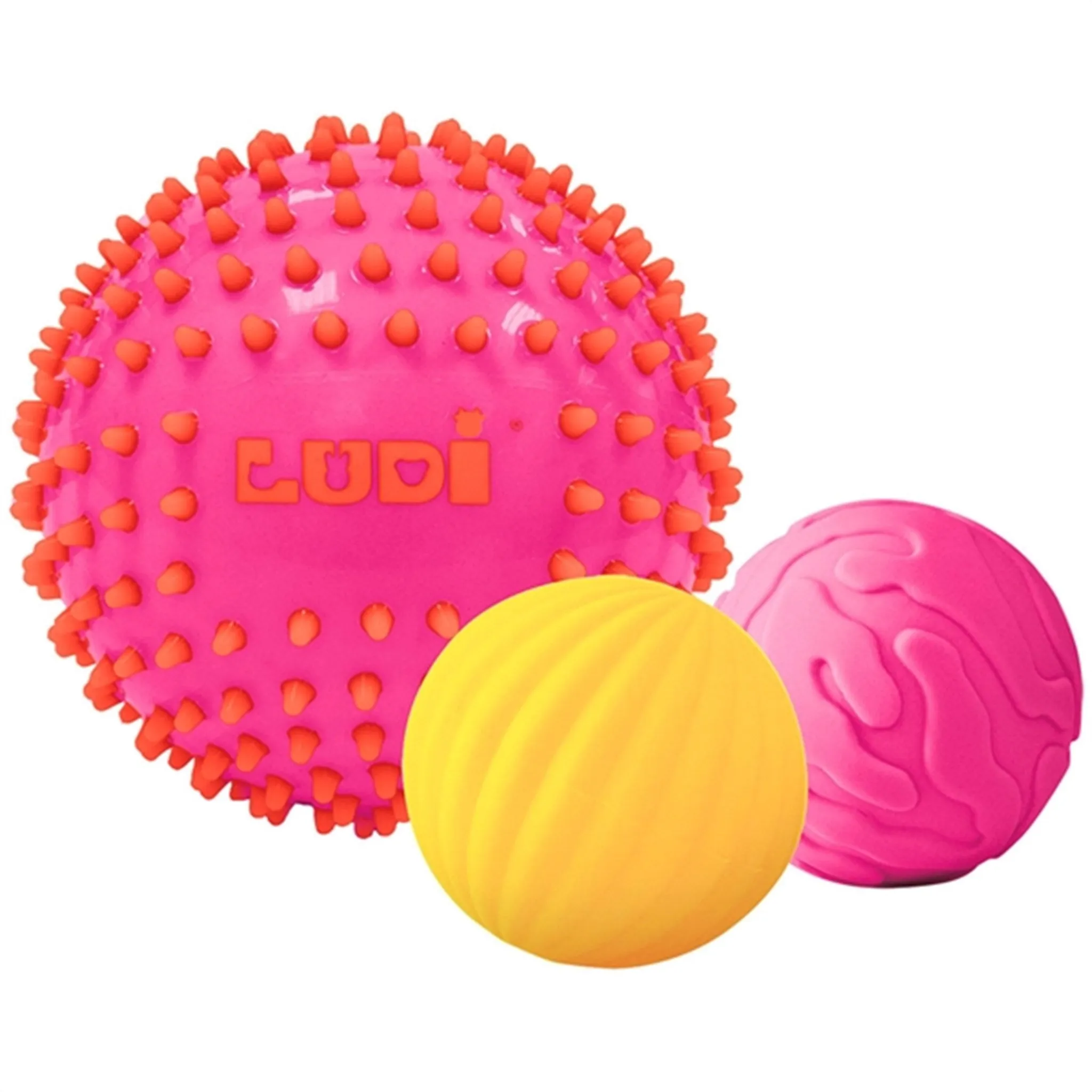 LUDI Sensory Balls 3 pcs Pink