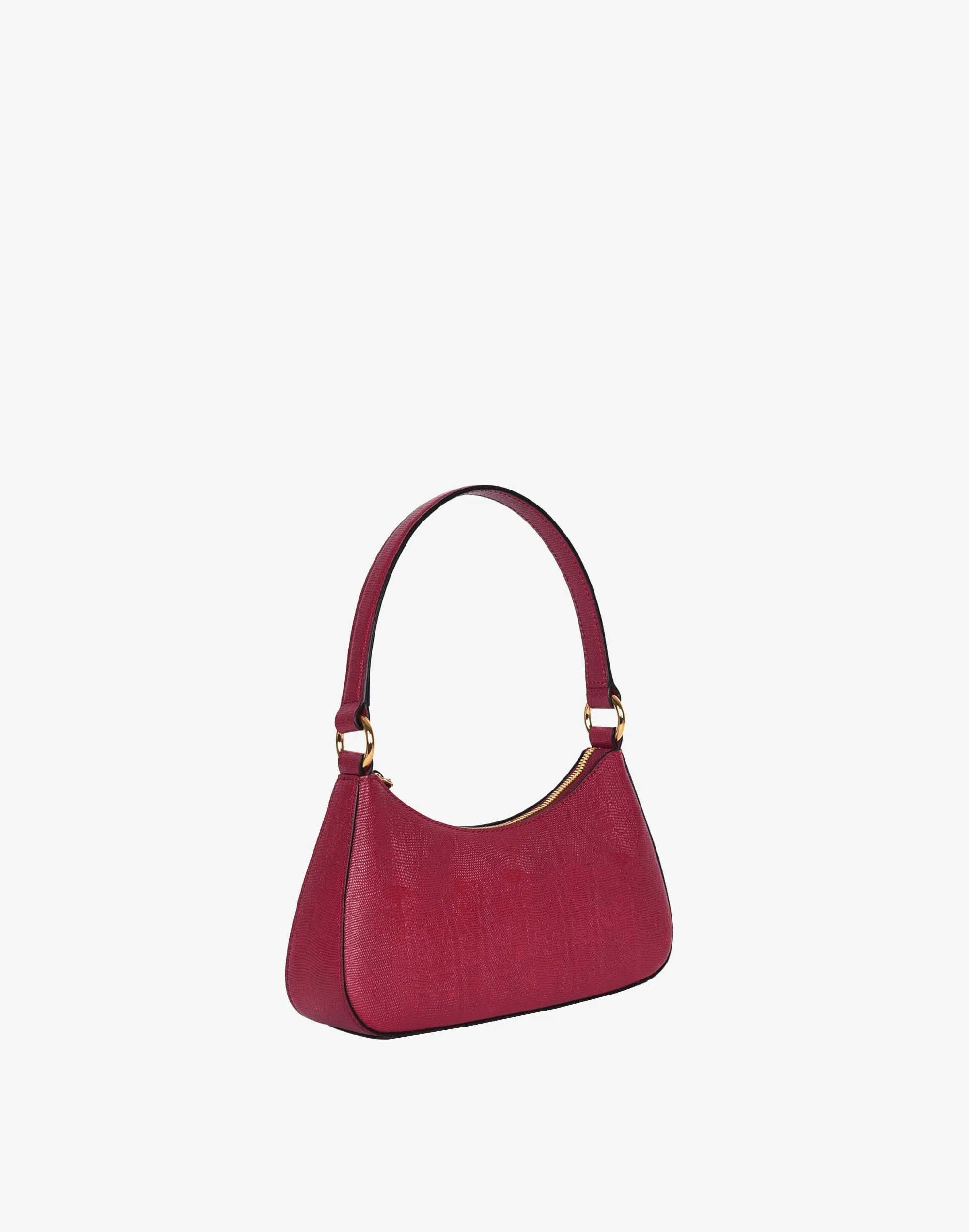 Luxe Mini Shoulder Bag - Cherry Red Lizard