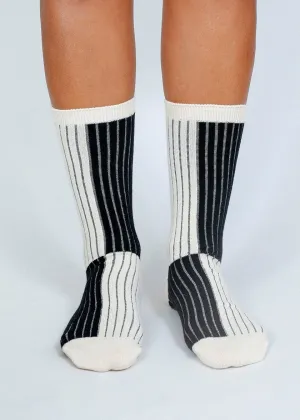 Luxe Sock - Black/Off White