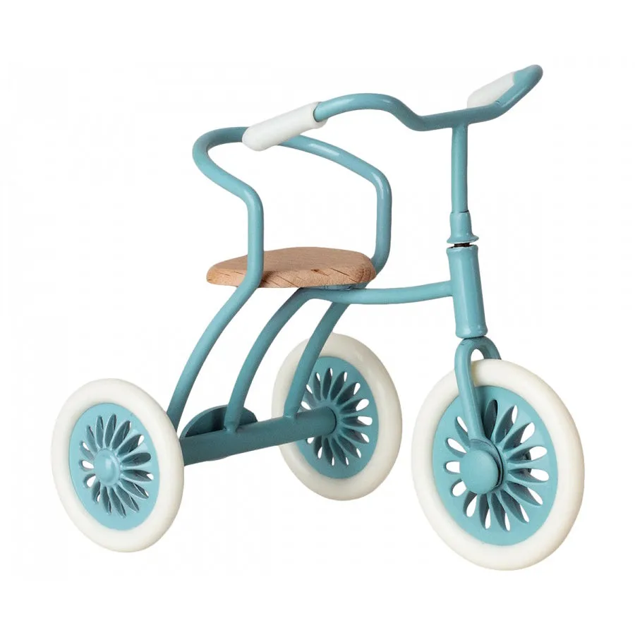 Maileg Abri  Tricycle, Mouse - Petrol Blue