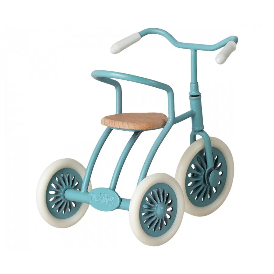 Maileg Abri  Tricycle, Mouse - Petrol Blue