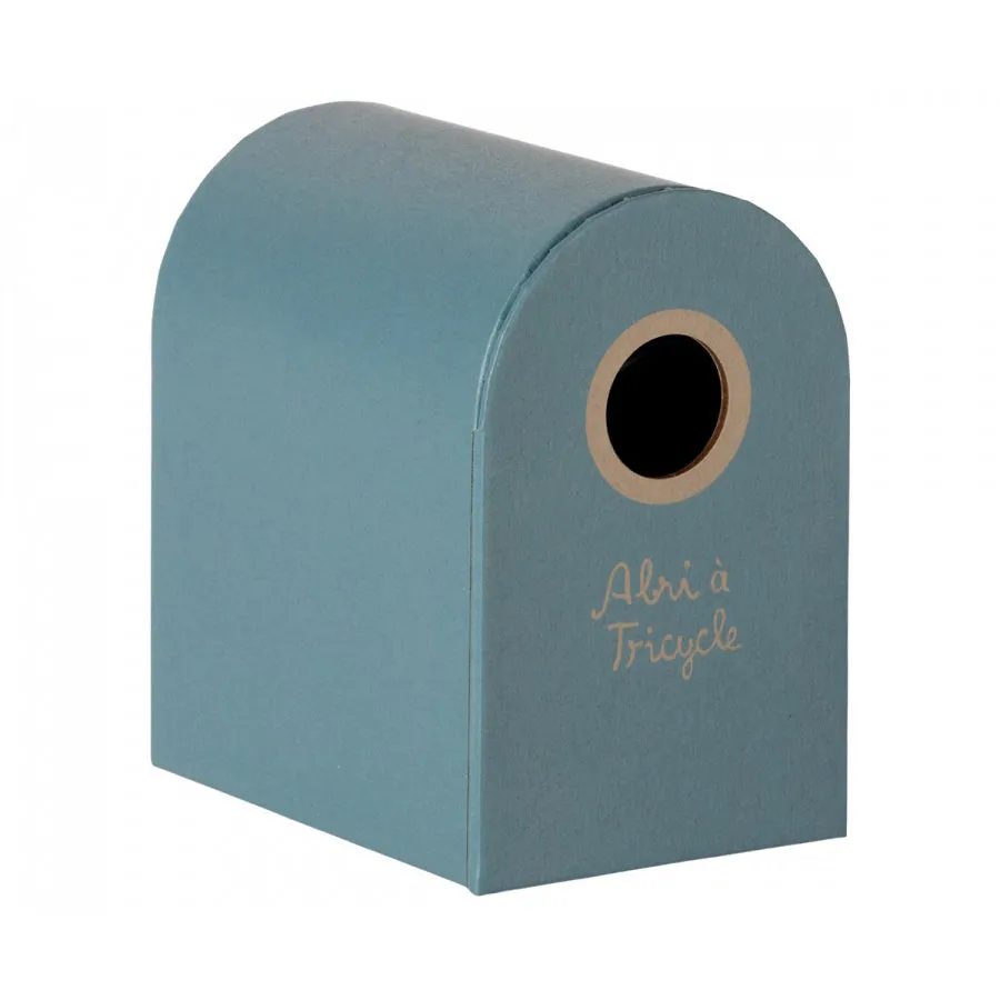 Maileg Abri  Tricycle, Mouse - Petrol Blue