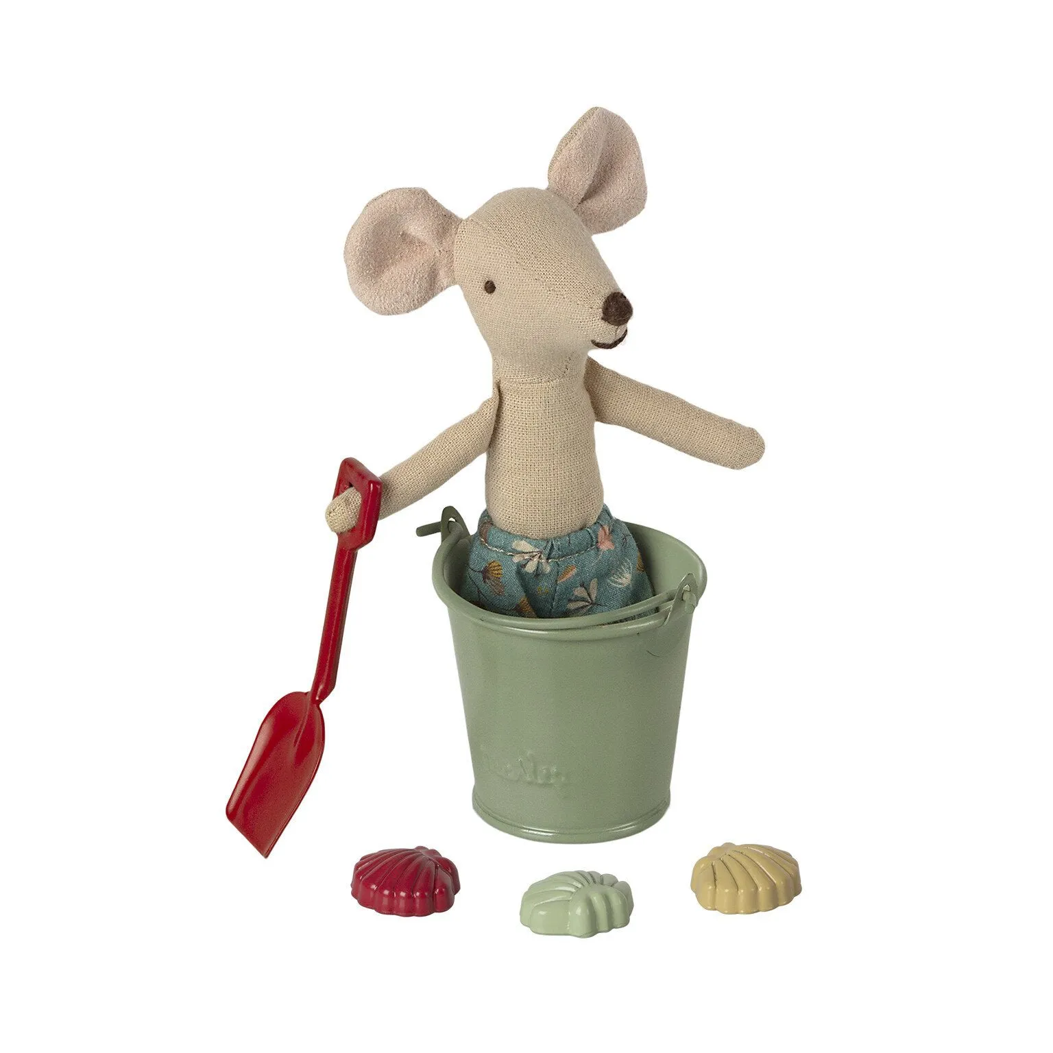 Maileg Beach Set - Shovel, Bucket & Shells