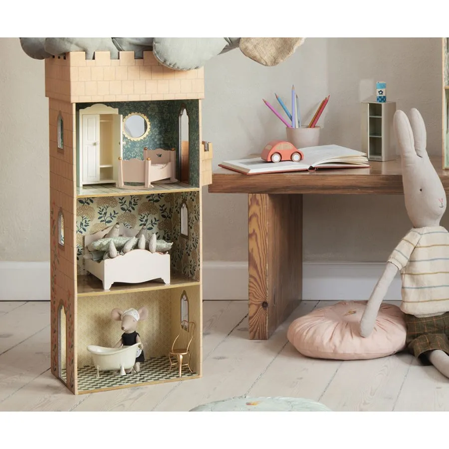 Maileg Cradle, Baby Mouse - Rose