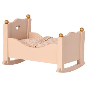 Maileg Cradle, Baby Mouse - Rose