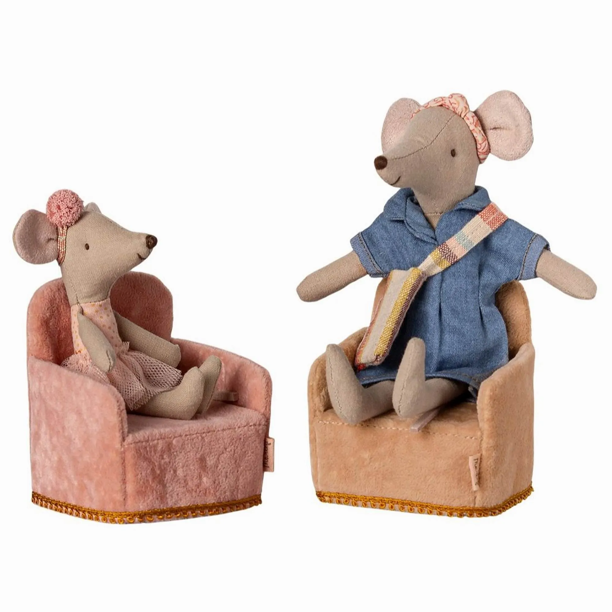 Maileg Folding Chair, Mouse  Rose