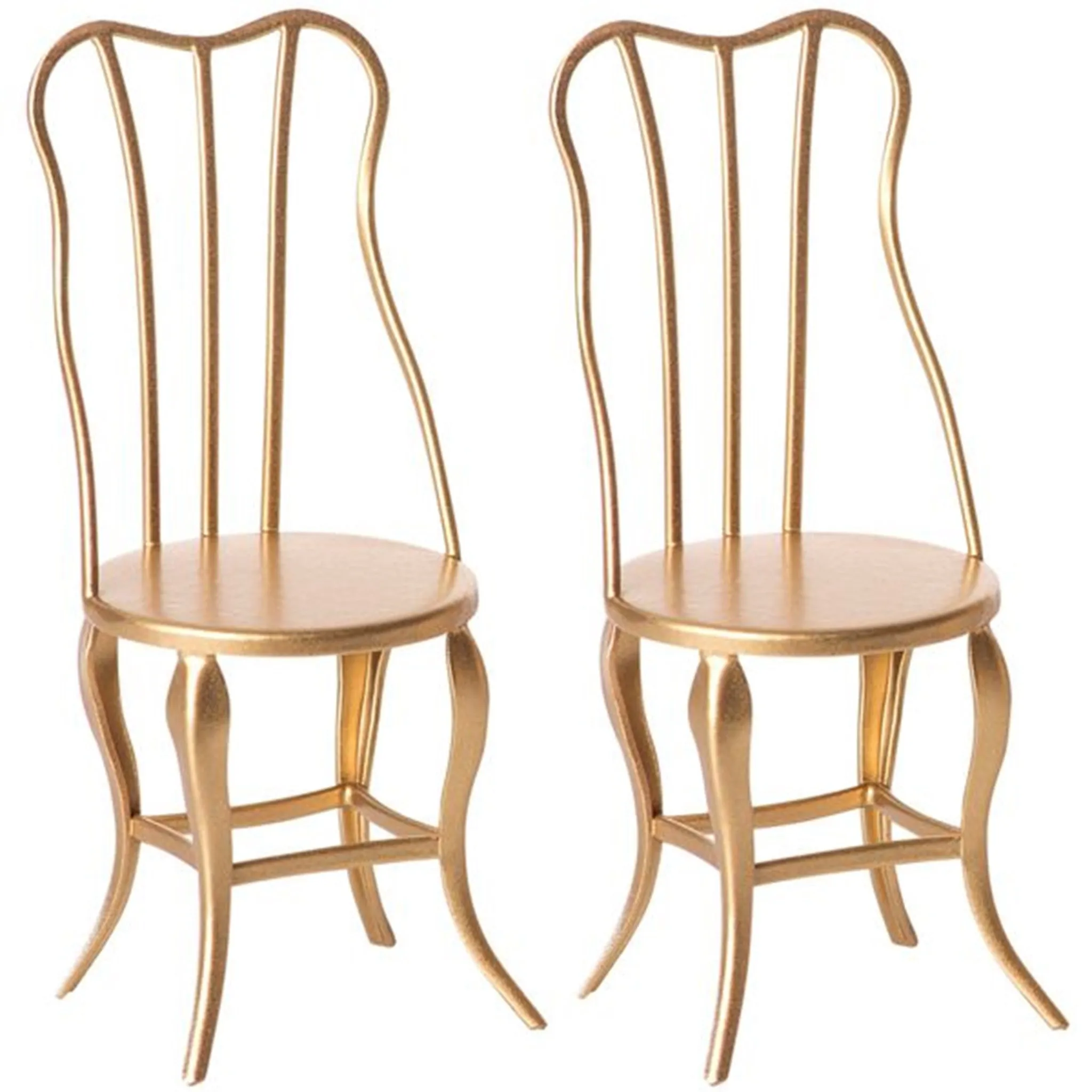 Maileg Vintage Chair Micro Gold 2 pack