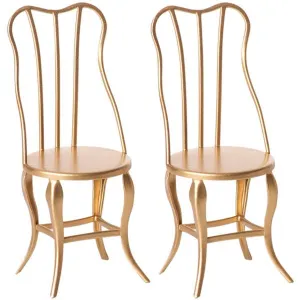 Maileg Vintage Chair Micro Gold 2 pack