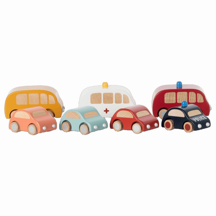 Maileg Wooden Car - Coral