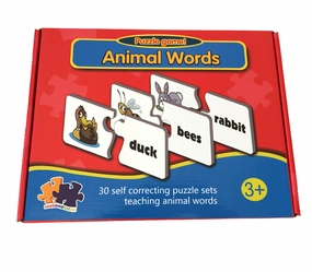 Matching Animal Words puzzle