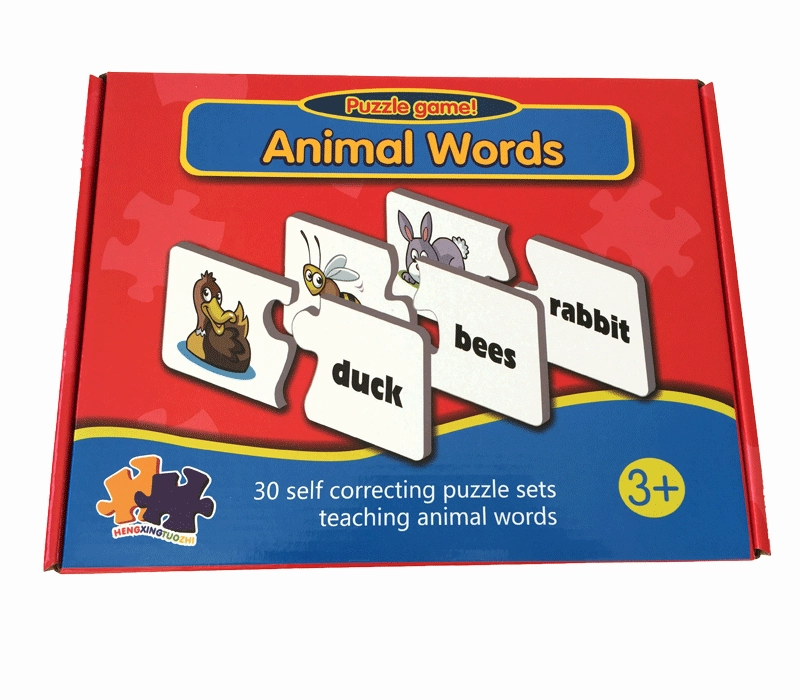 Matching Animal Words puzzle