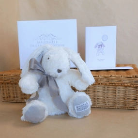 Maud n Lil Boxed Fluffy Flopsy Bunny White