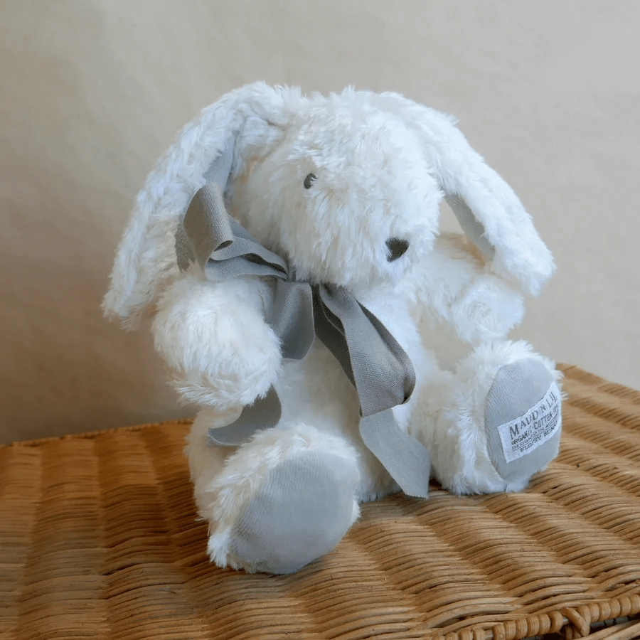 Maud n Lil Boxed Fluffy Flopsy Bunny White