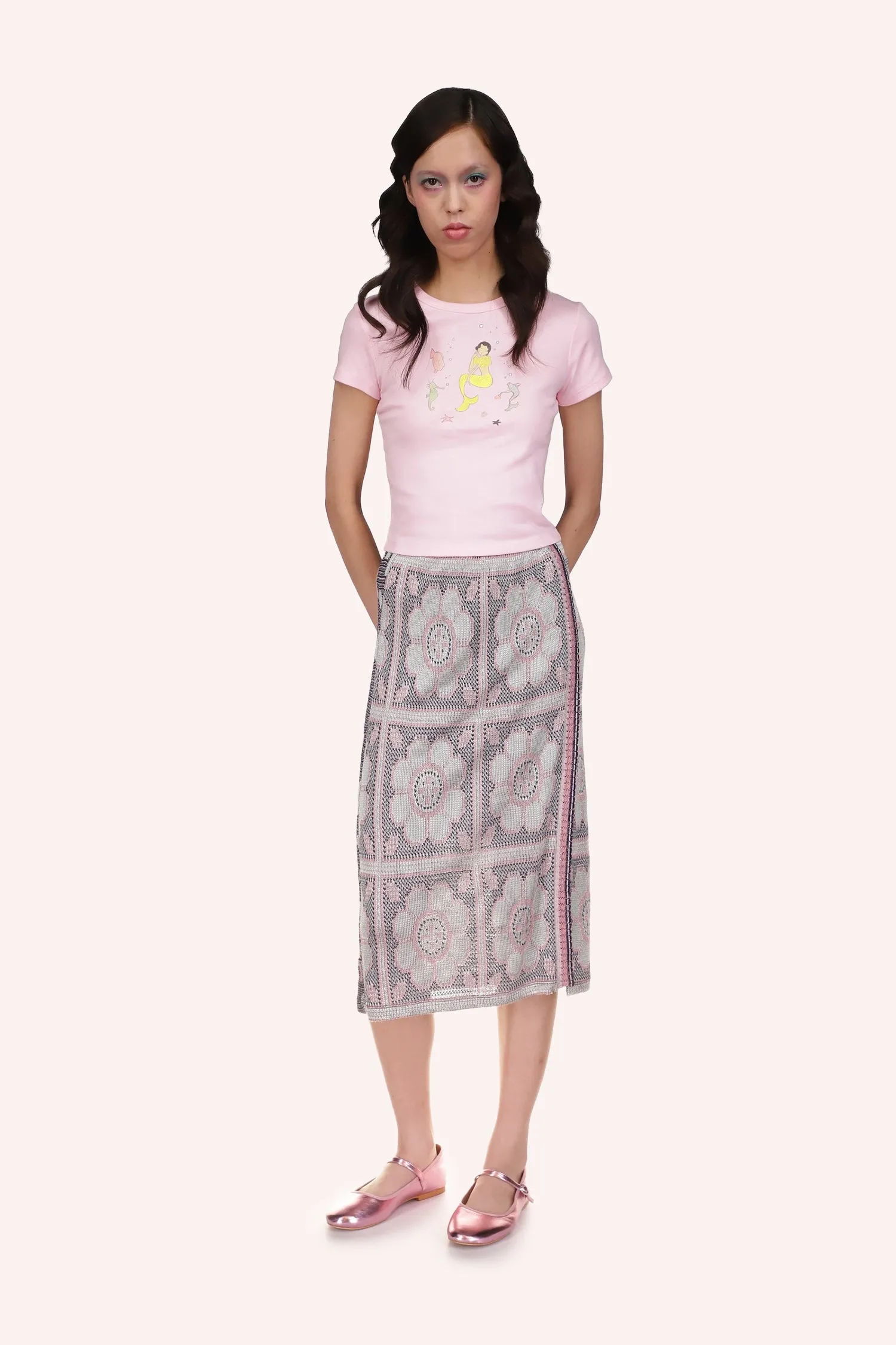 Mermaid Baby Tee Pink