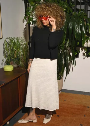 Mesh Midi Skirt - Antique White