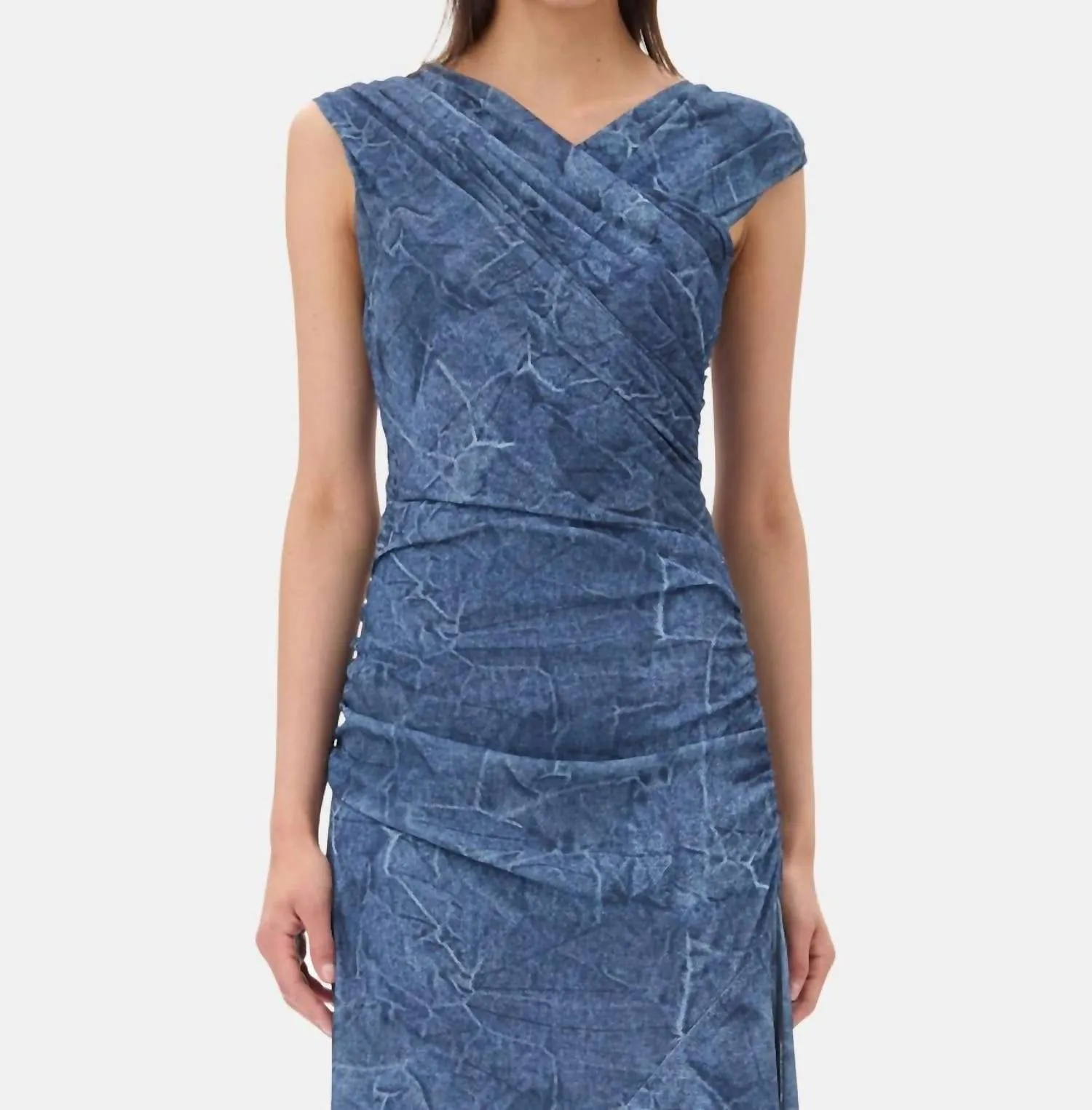 Mesh Ruched Dress