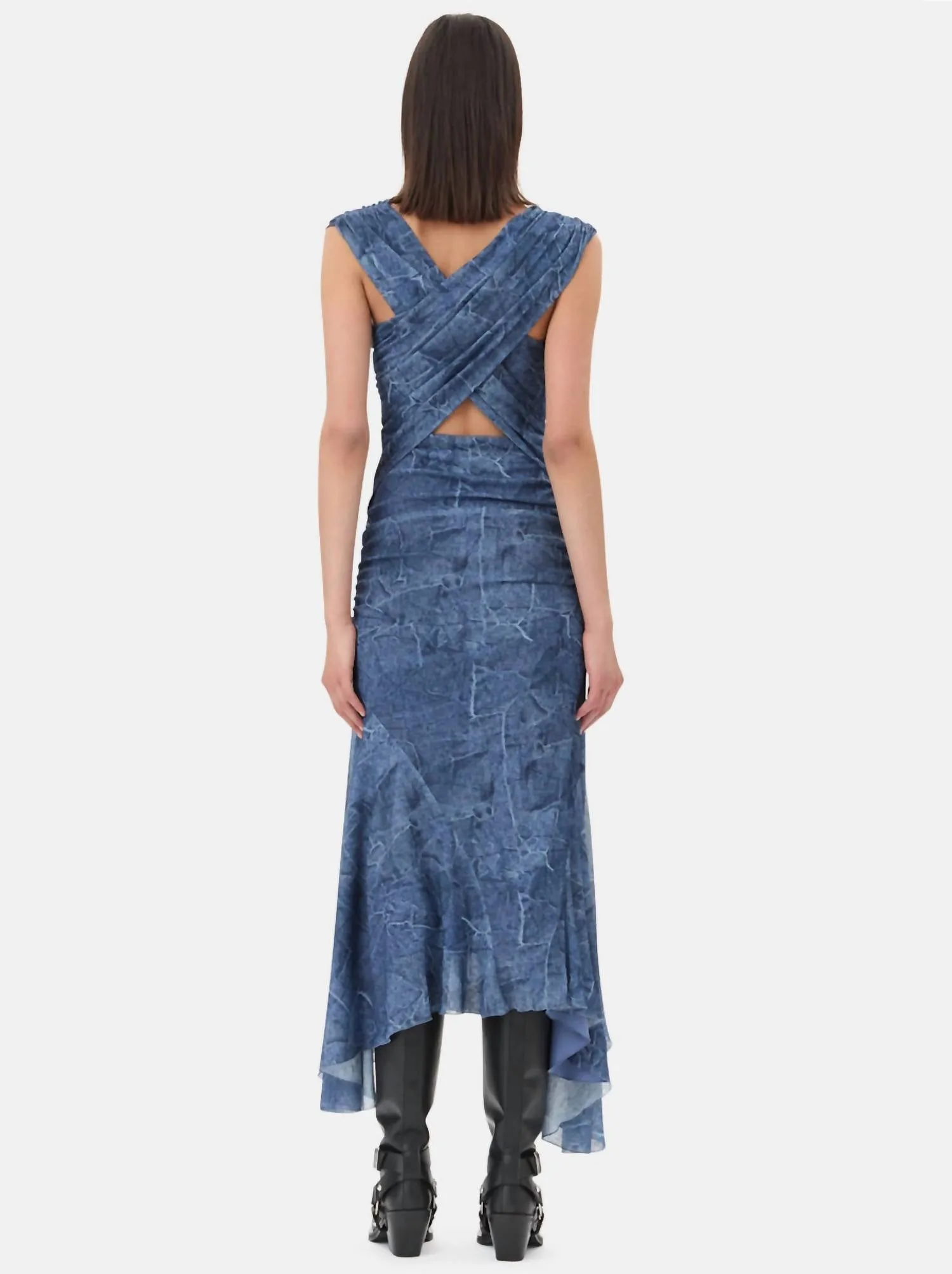 Mesh Ruched Dress