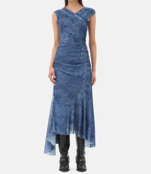 Mesh Ruched Dress