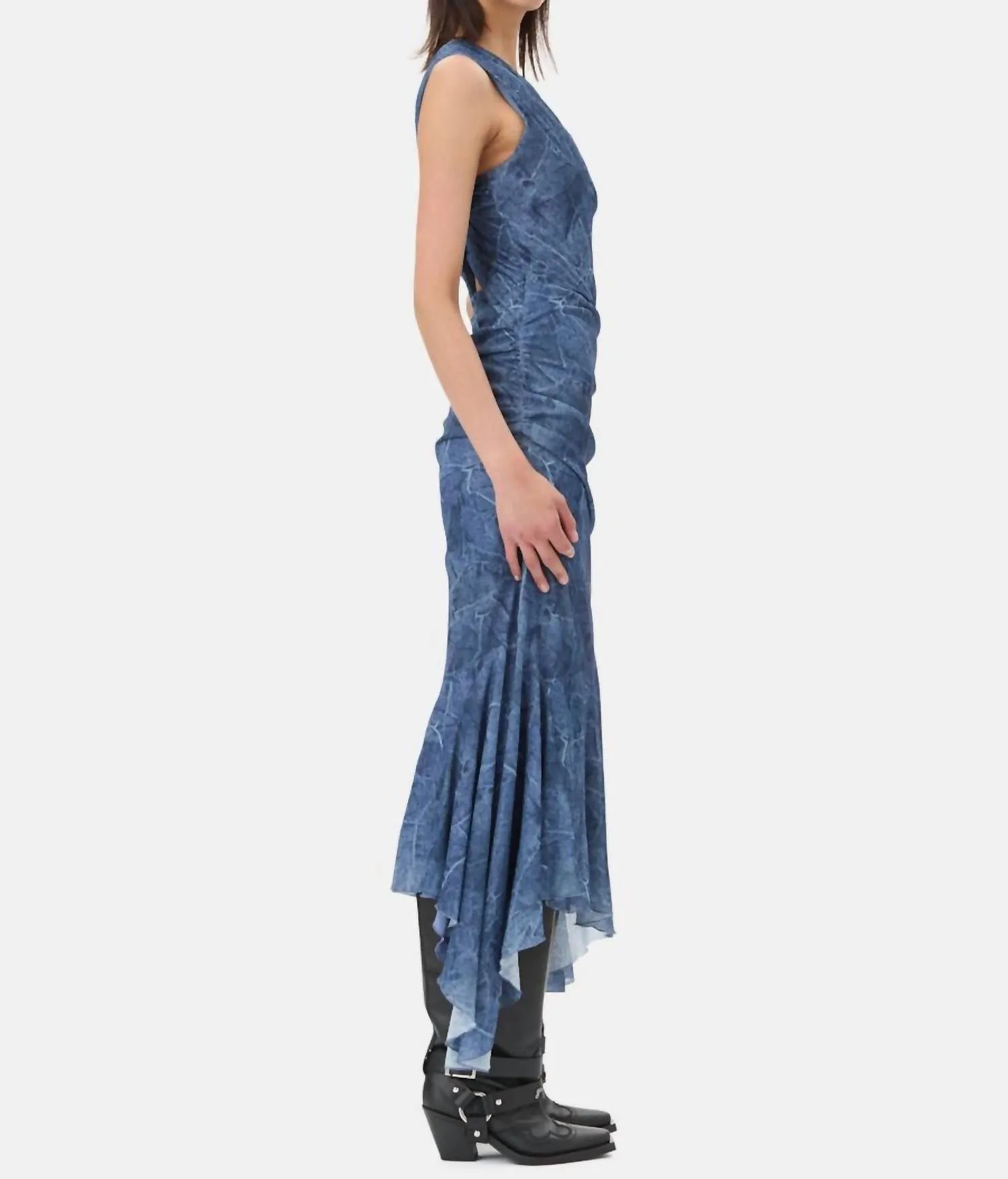 Mesh Ruched Dress