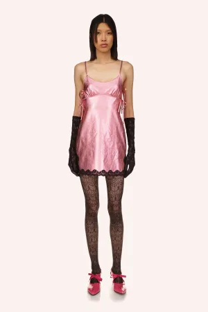 Metallic Faux Leather Mini Dress