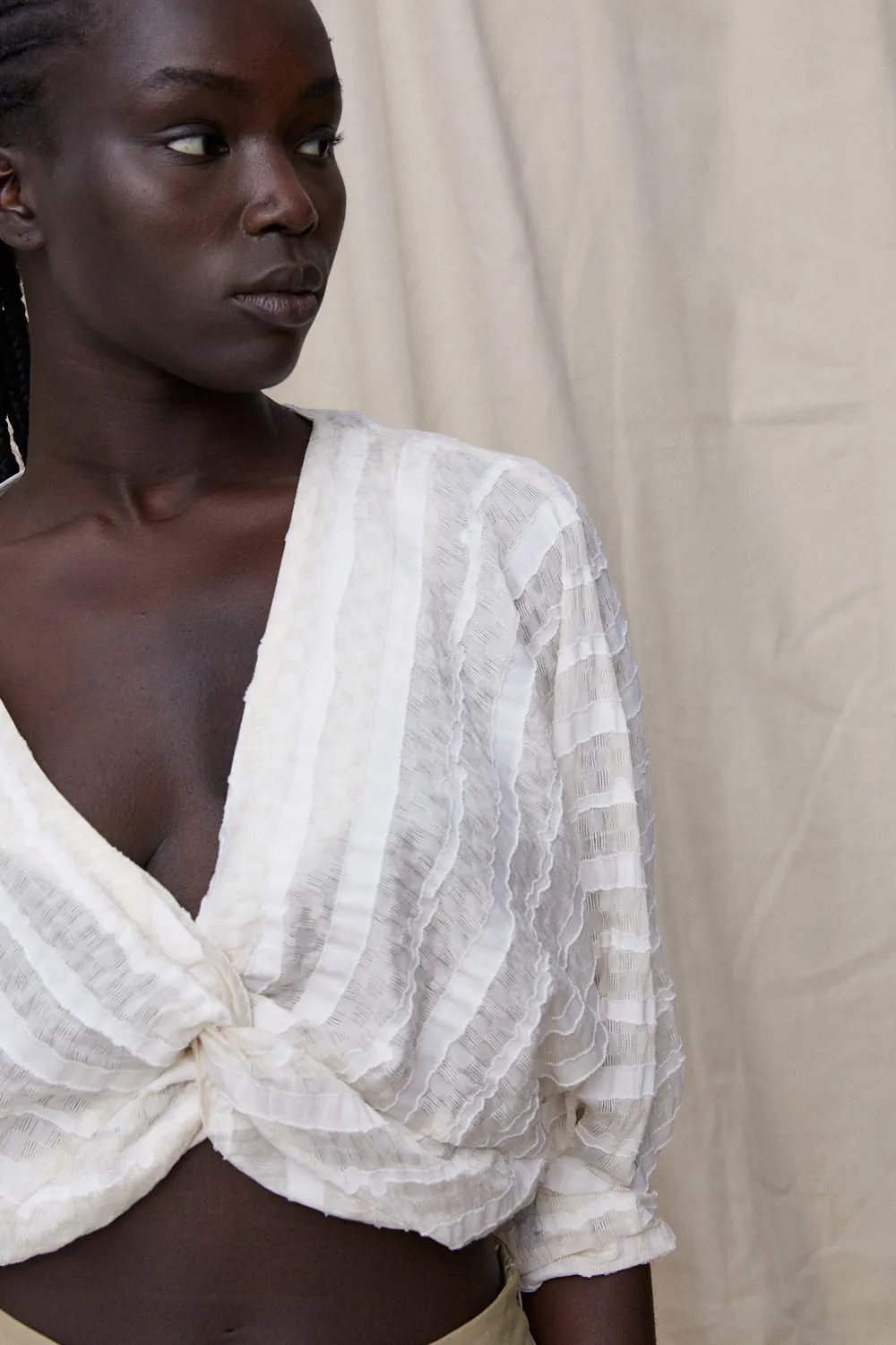 Micola Twist Top White