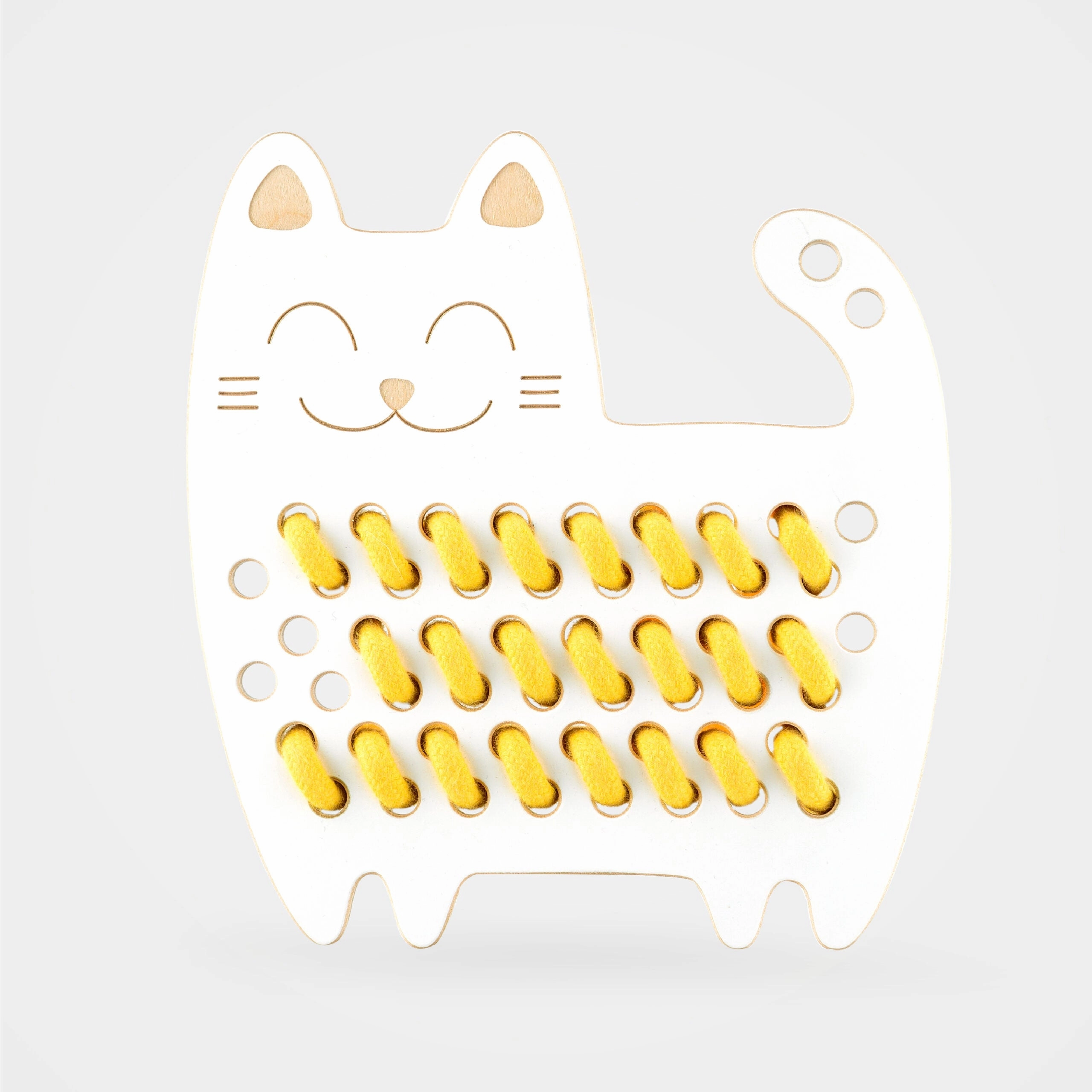 Milin Sophia The Cat ?Wooden Montessori Lacing Toy
