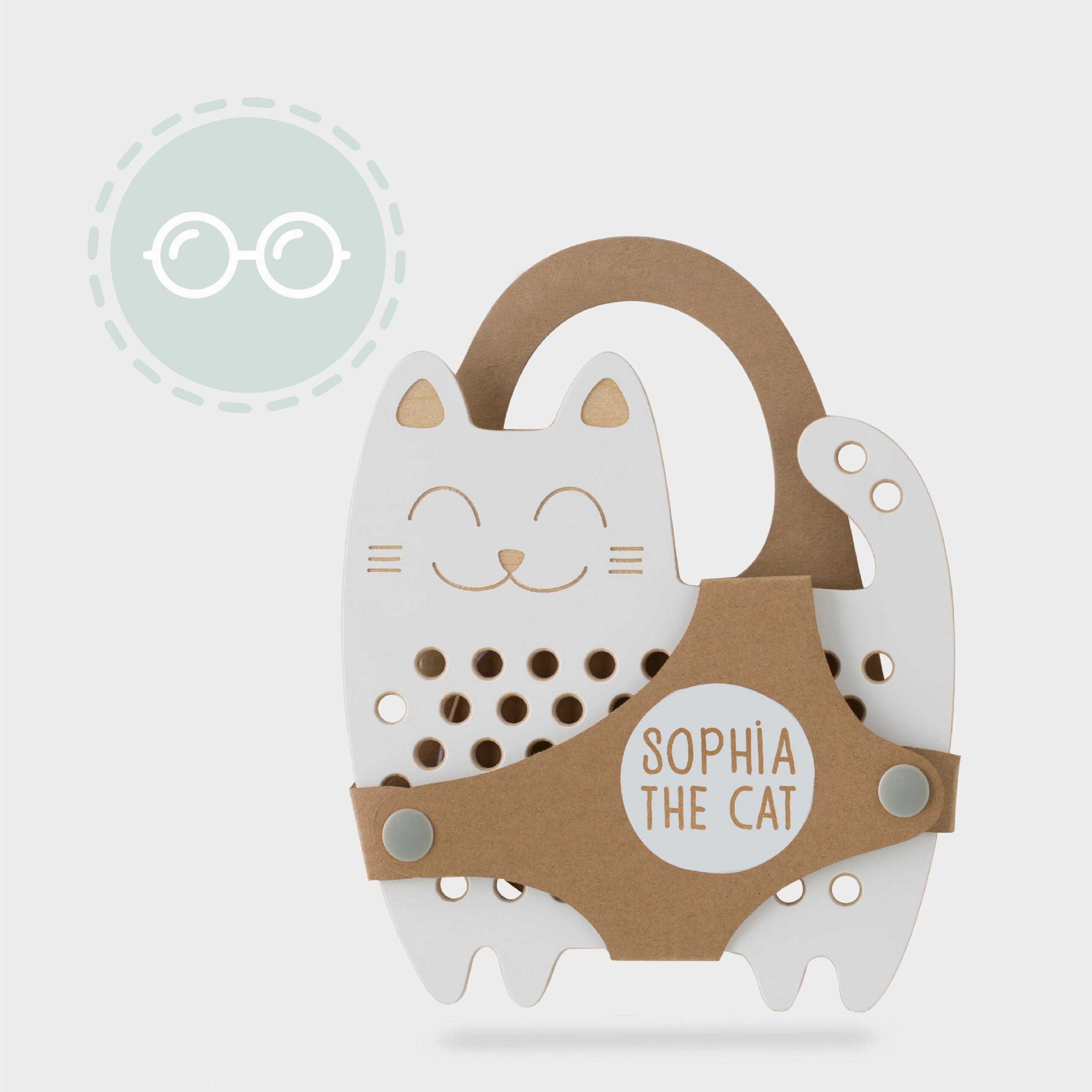 Milin Sophia The Cat ?Wooden Montessori Lacing Toy